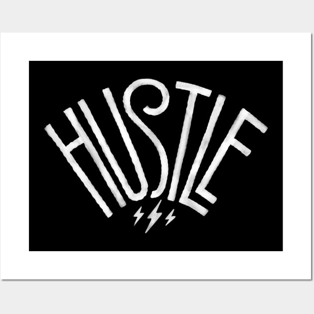 Hustle (white) ver.1 Wall Art by noviajonatan